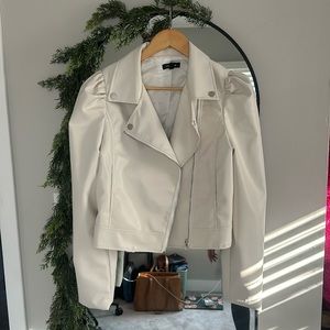 White leather jacket